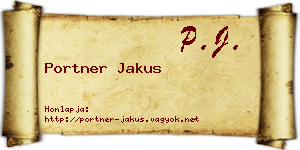 Portner Jakus névjegykártya